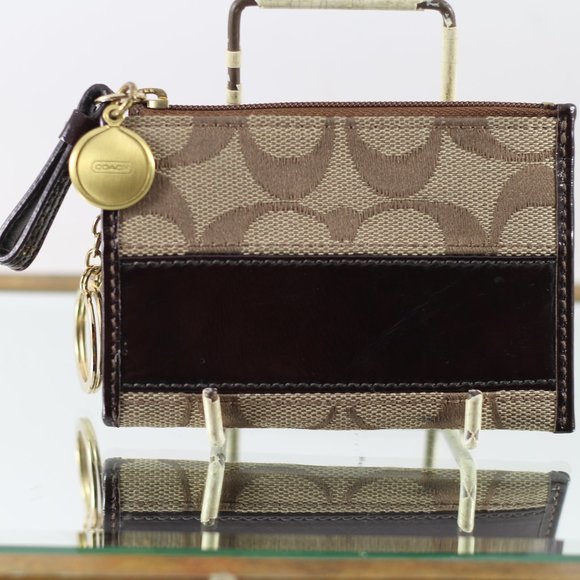 Brown Coach change purse/cards - keys - Picture 2 of 8